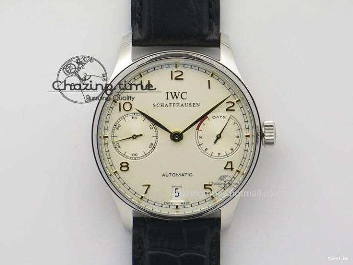 MIROTIME 1230 Portuguese Chrono IW3716 RSF 1:1 Best Edition Blue Dial on Black Leather Strap A RelaxedFit 7045